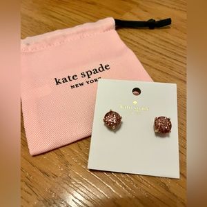 Kate Spade Pink Glitter Stud Earrings
